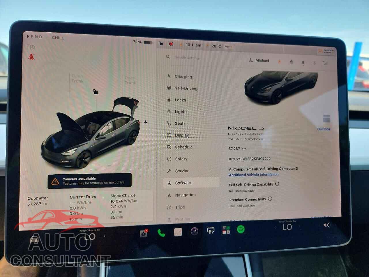 TESLA MODEL 3 2019 - 5YJ3E1EB2KF407272