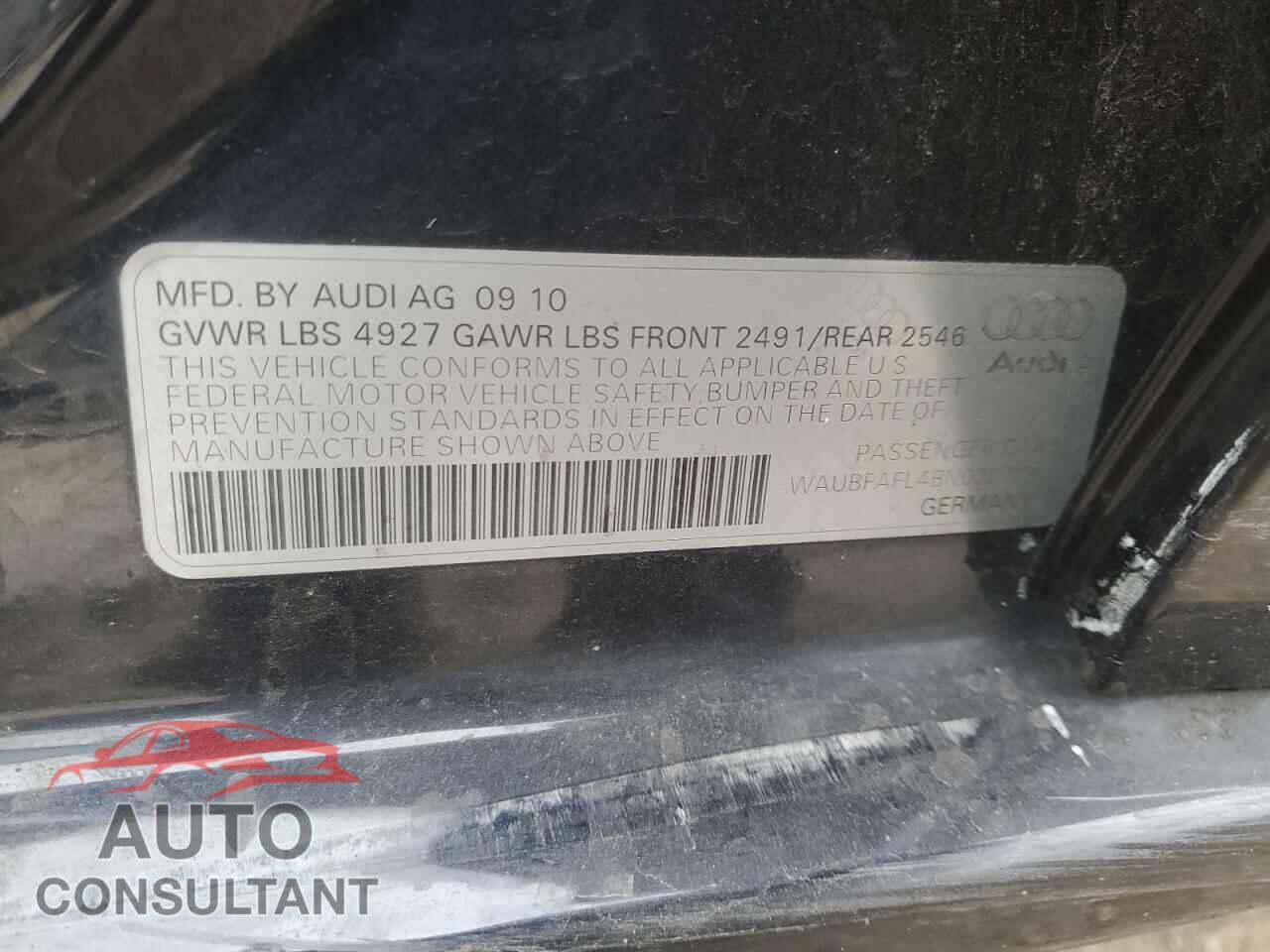 AUDI A4 2011 - WAUBFAFL4BN022729