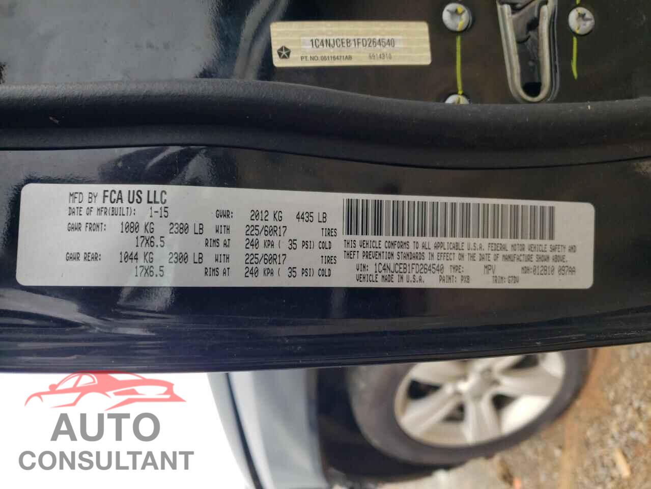 JEEP COMPASS 2015 - 1C4NJCEB1FD264540
