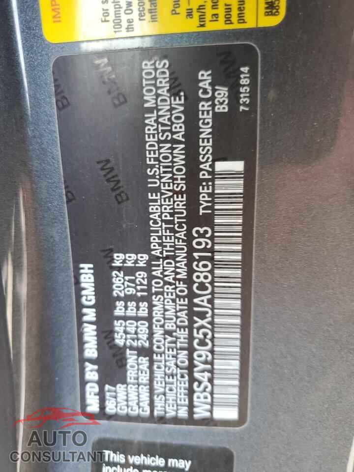 BMW M4 2018 - WBS4Y9C5XJAC86193