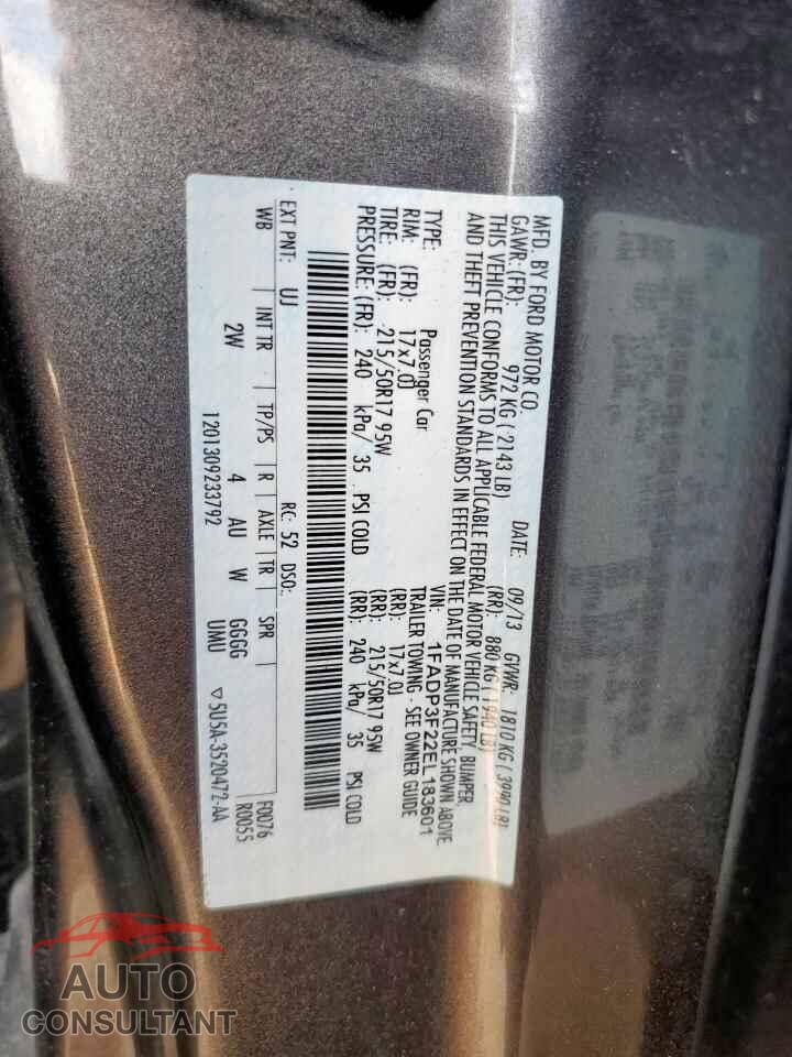 FORD FOCUS 2014 - 1FADP3F22EL183601