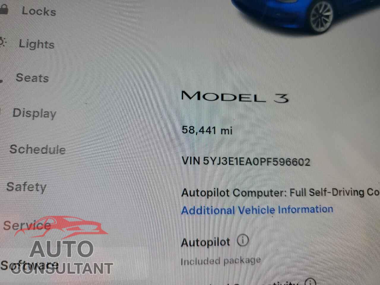 TESLA MODEL 3 2023 - 5YJ3E1EA0PF596602