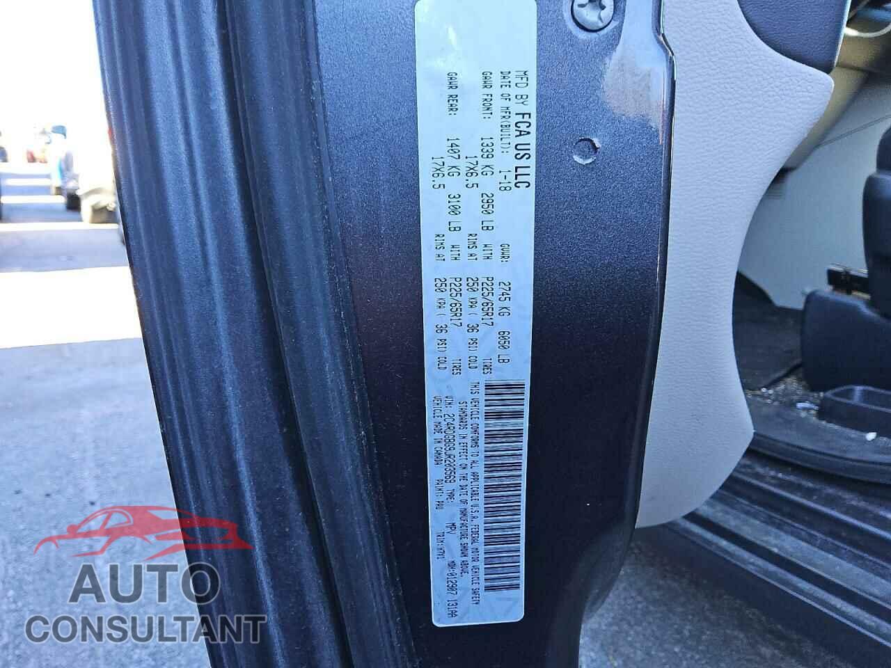 DODGE CARAVAN 2018 - 2C4RDGBG9JR203569