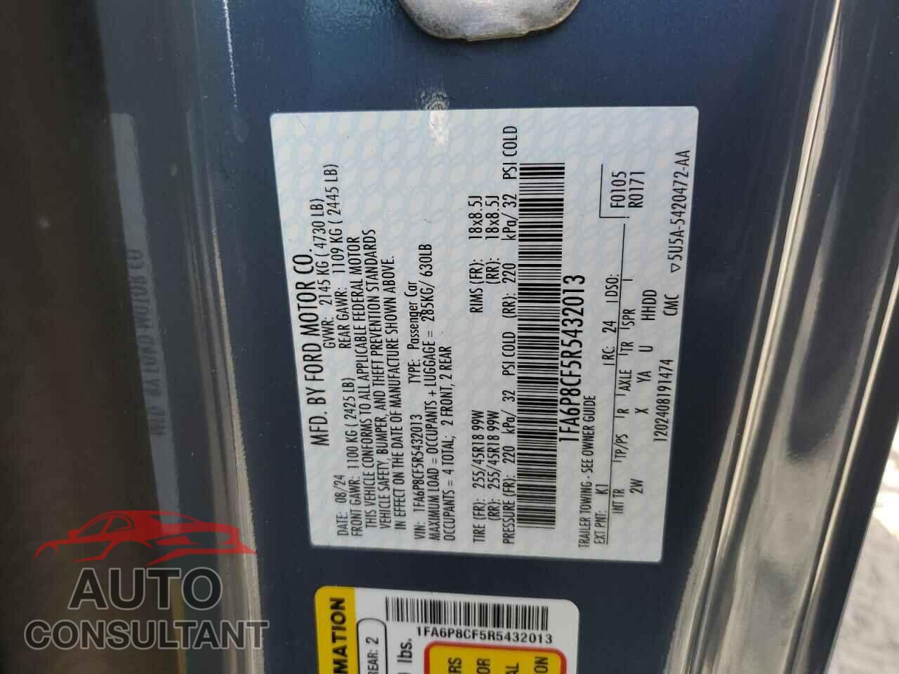 FORD MUSTANG 2024 - 1FA6P8CF5R5432013