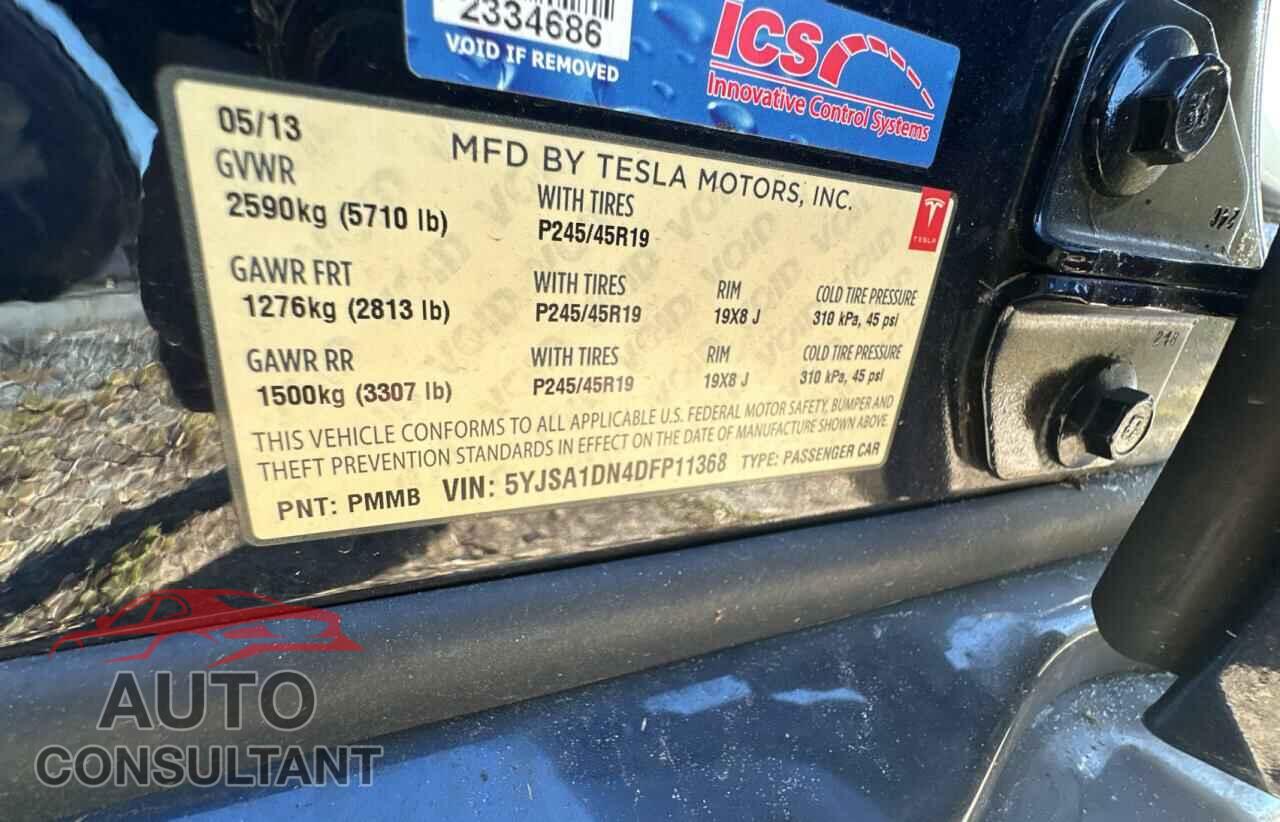 TESLA MODEL S 2013 - 5YJSA1DN4DFP11368
