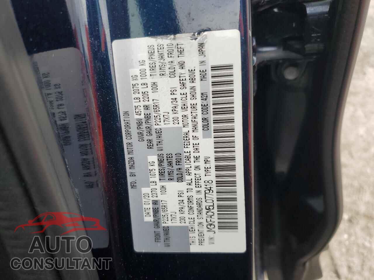 MAZDA CX-5 2020 - JM3KFACM5L0779418