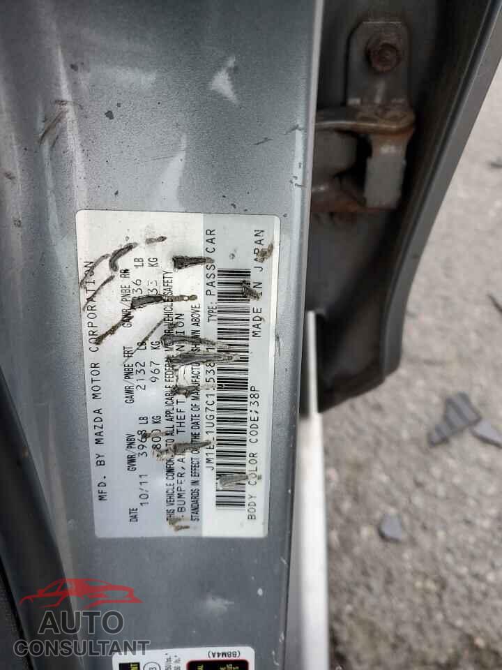 MAZDA 3 2012 - JM1BL1UG7C1553871