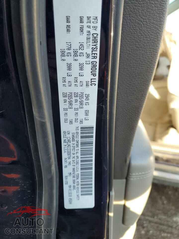 DODGE DURANGO 2013 - 1C4RDJAG1DC658704