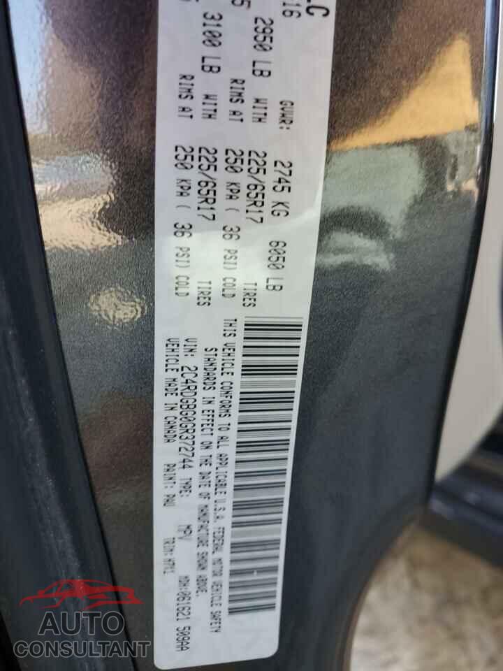DODGE CARAVAN 2016 - 2C4RDGBG0GR372744