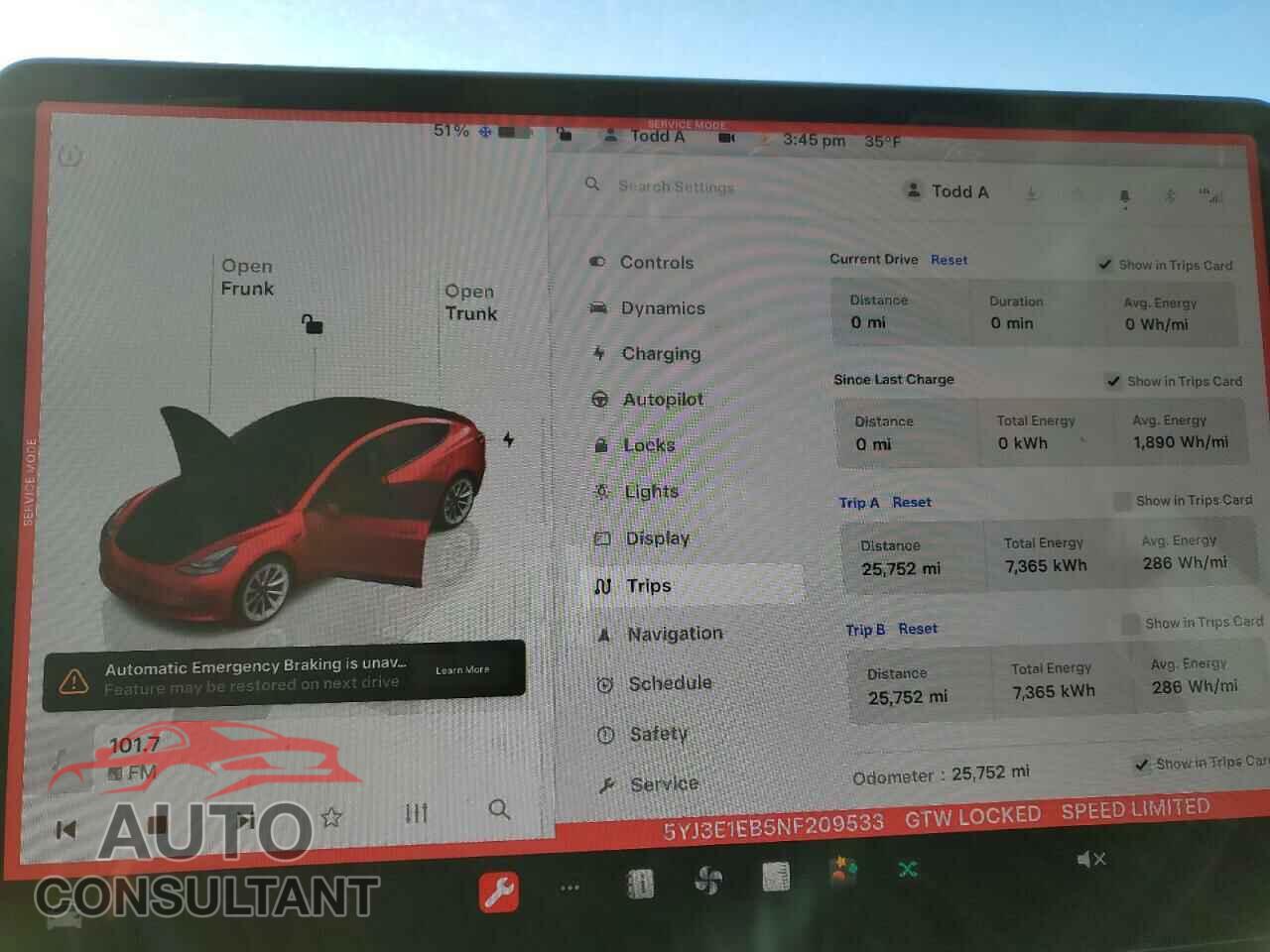 TESLA MODEL 3 2022 - 5YJ3E1EB5NF209533