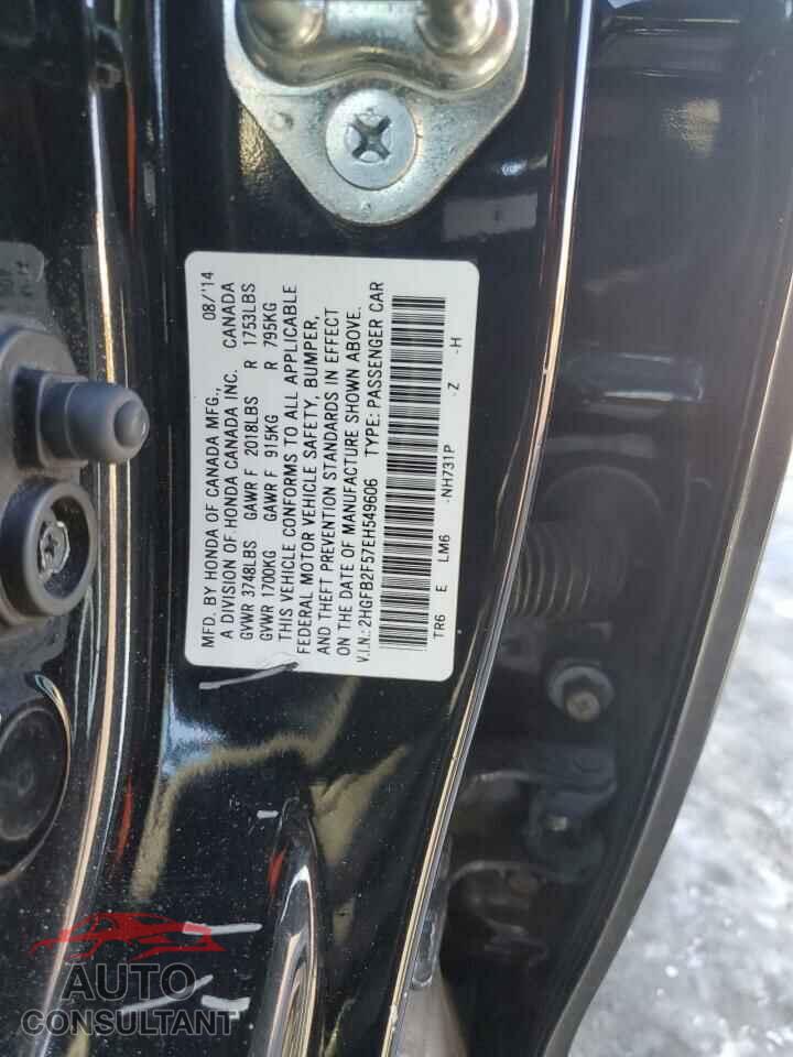 HONDA CIVIC 2014 - 2HGFB2F57EH549606