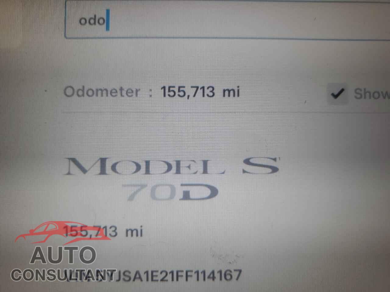 TESLA MODEL S 2015 - 5YJSA1E21FF114167
