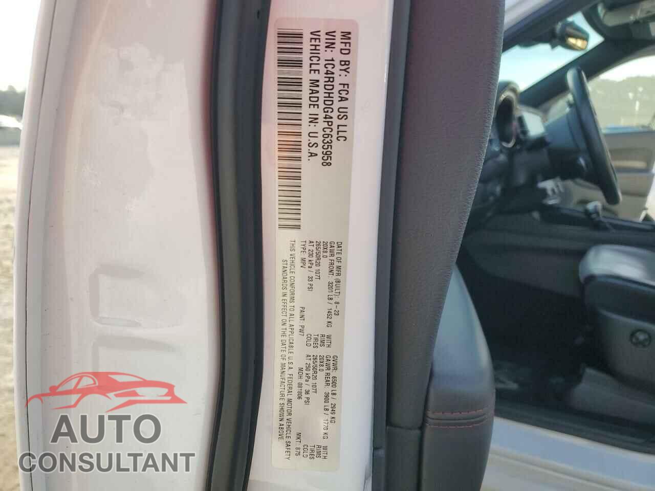 DODGE DURANGO 2023 - 1C4RDHDG4PC635958