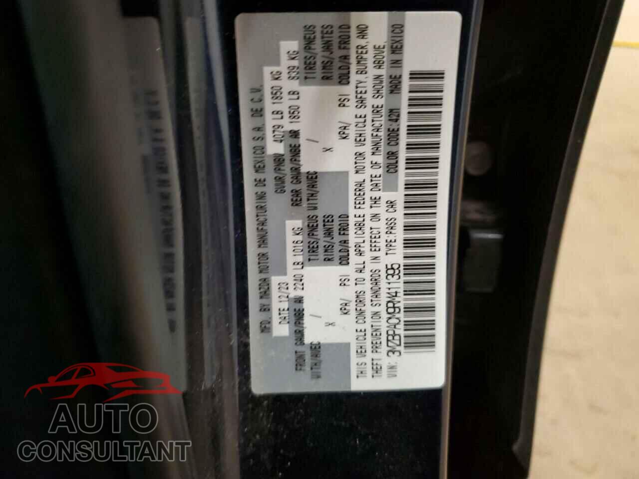 MAZDA 3 2024 - 3MZBPACM9RM411395