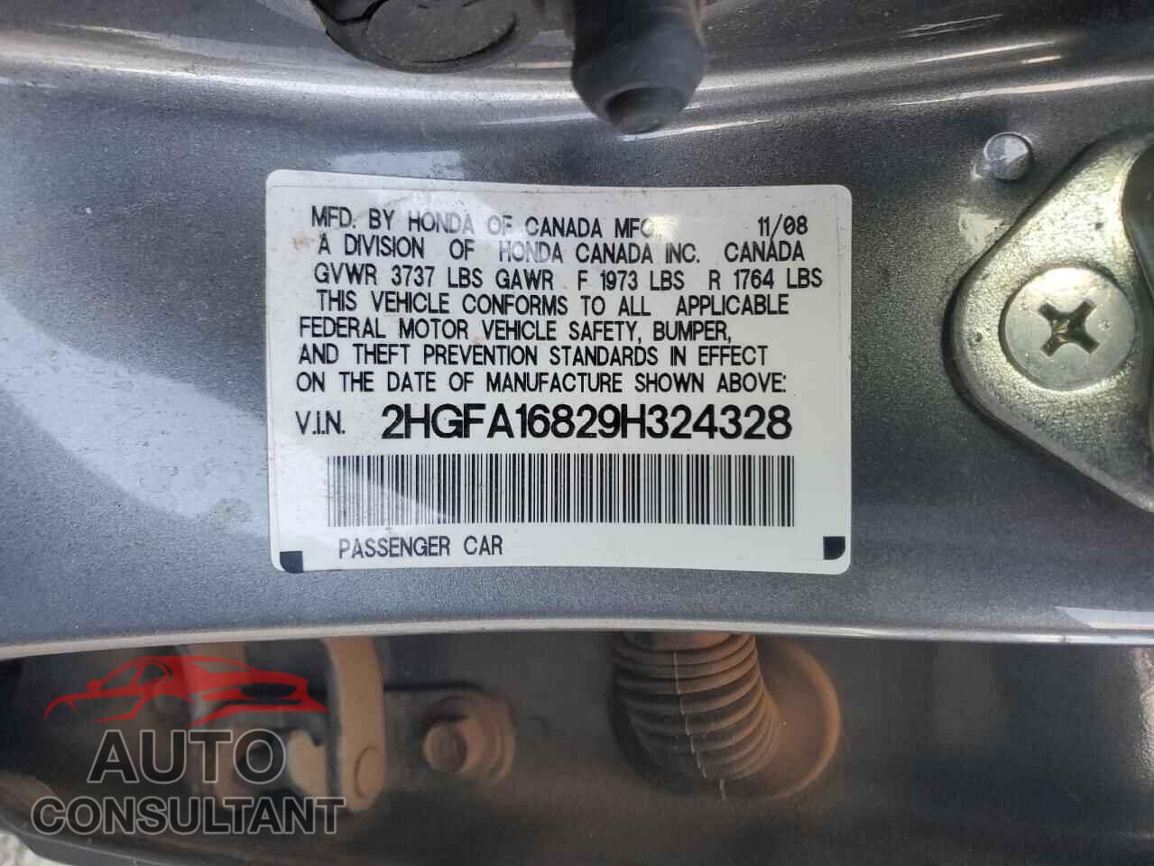 HONDA CIVIC 2009 - 2HGFA16829H324328