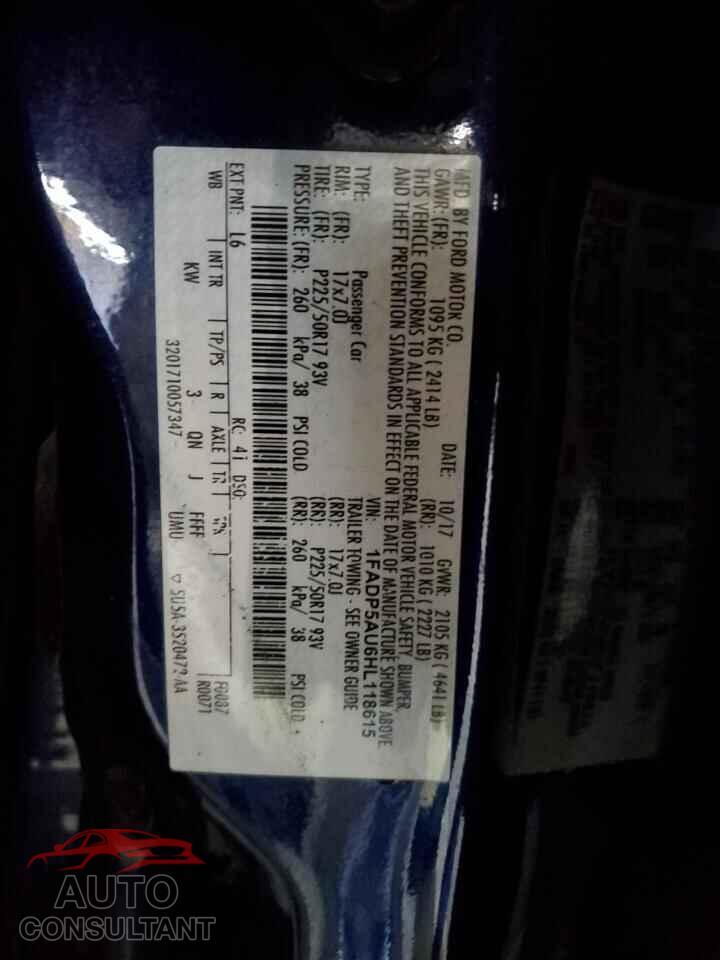 FORD CMAX 2017 - 1FADP5AU6HL118615