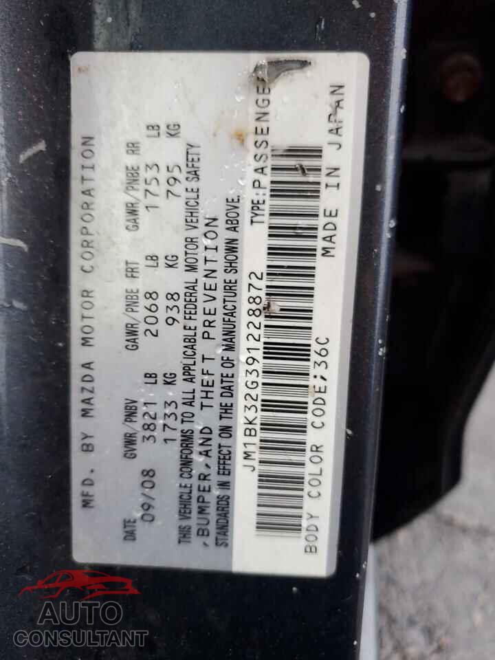 MAZDA 3 2009 - JM1BK32G391228872