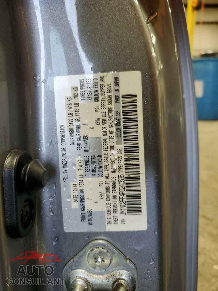 MAZDA MX5 2015 - JM1NC2PF4F0240535
