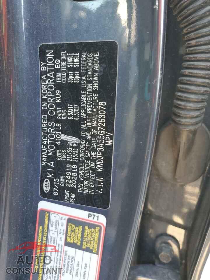 KIA SOUL 2016 - KNDJP3A55G7263078