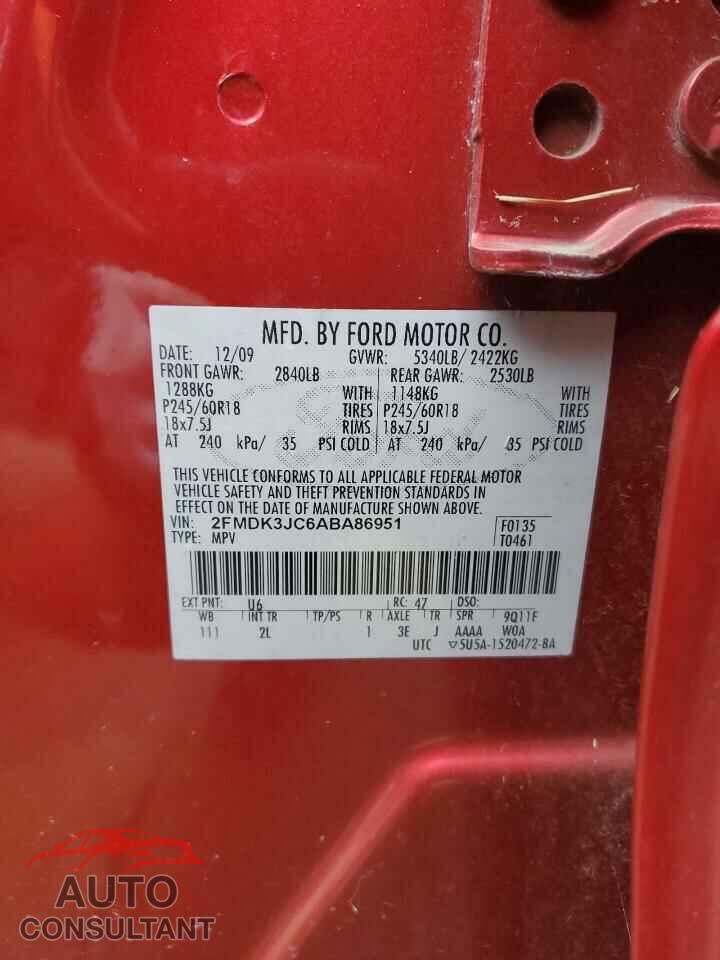 FORD EDGE 2010 - 2FMDK3JC6ABA86951