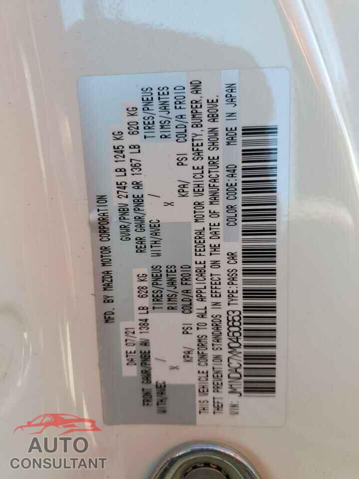 MAZDA MX5 2021 - JM1NDAC7XM0460653