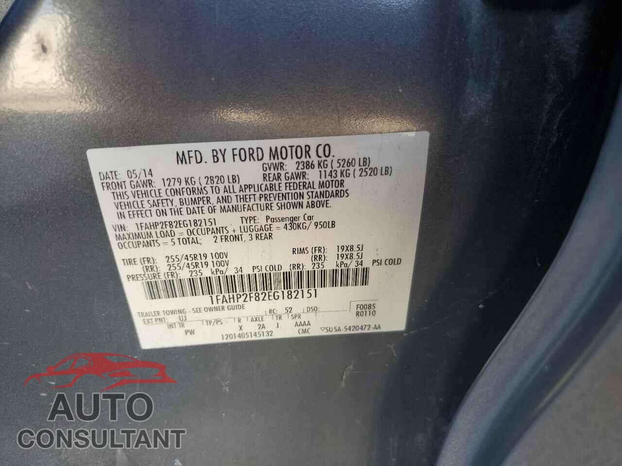 FORD TAURUS 2014 - 1FAHP2F82EG182151