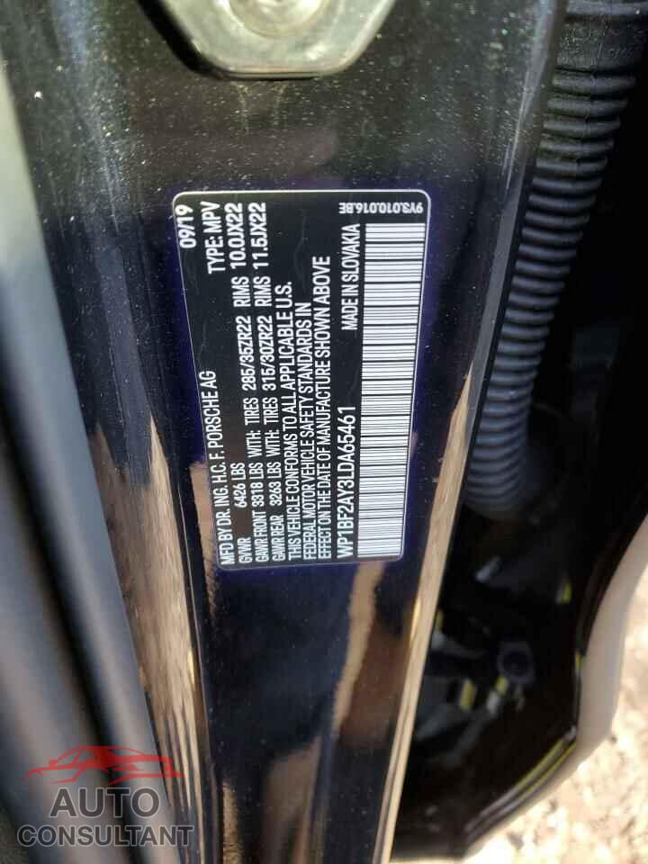 PORSCHE CAYENNE 2020 - WP1BF2AY3LDA65461