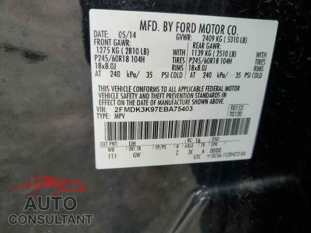 FORD EDGE 2014 - 2FMDK3K97EBA75403