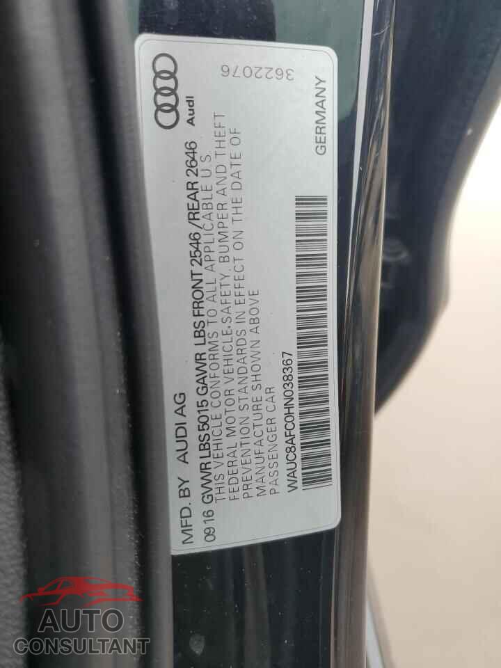 AUDI A6 2017 - WAUC8AFC0HN038367