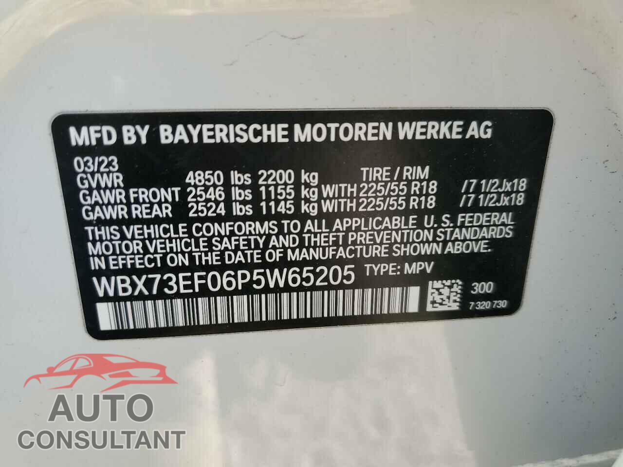 BMW X1 2023 - WBX73EF06P5W65205