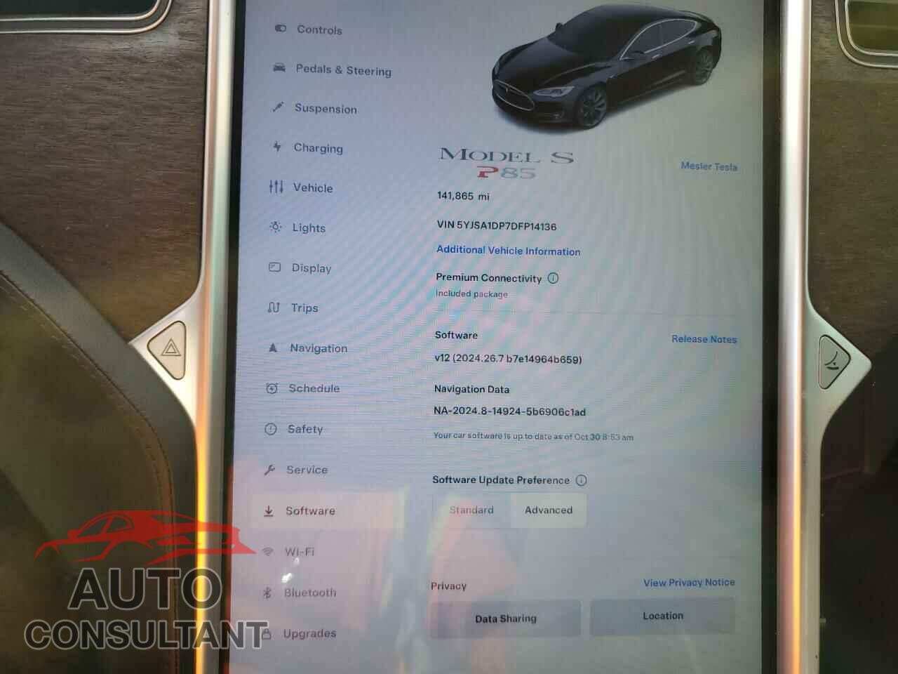 TESLA MODEL S 2013 - 5YJSA1DP7DFP14136
