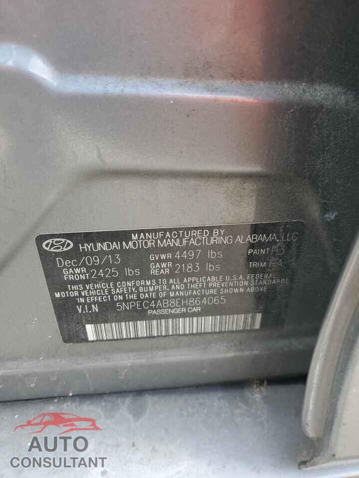 HYUNDAI SONATA 2014 - 5NPEC4AB8EH864065
