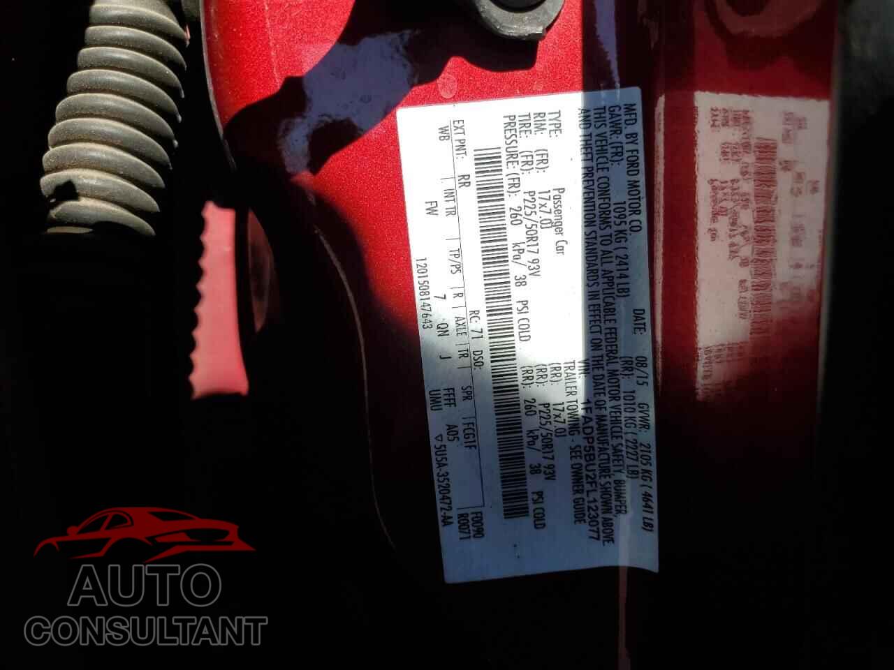 FORD CMAX 2015 - 1FADP5BU2FL123077