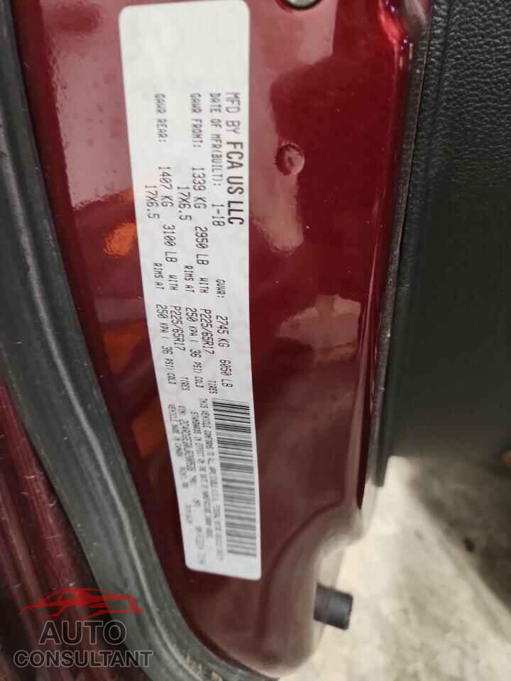 DODGE CARAVAN 2018 - 2C4RDGEG0JR200538