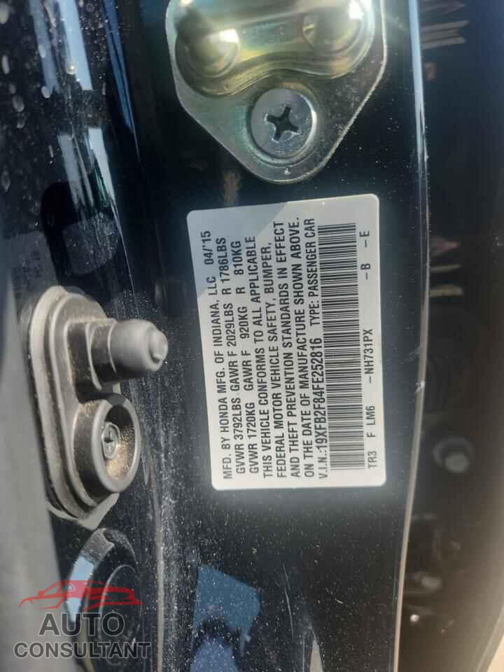 HONDA CIVIC 2015 - 19XFB2F84FE252816