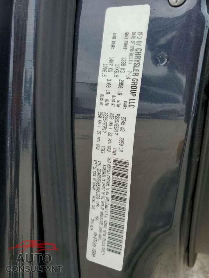 DODGE CARAVAN 2014 - 2C4RDGEG6ER451229
