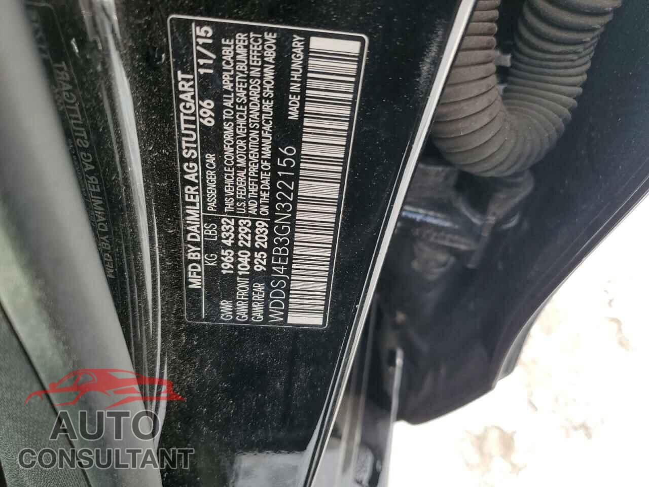 MERCEDES-BENZ CLA-CLASS 2016 - WDDSJ4EB3GN322156