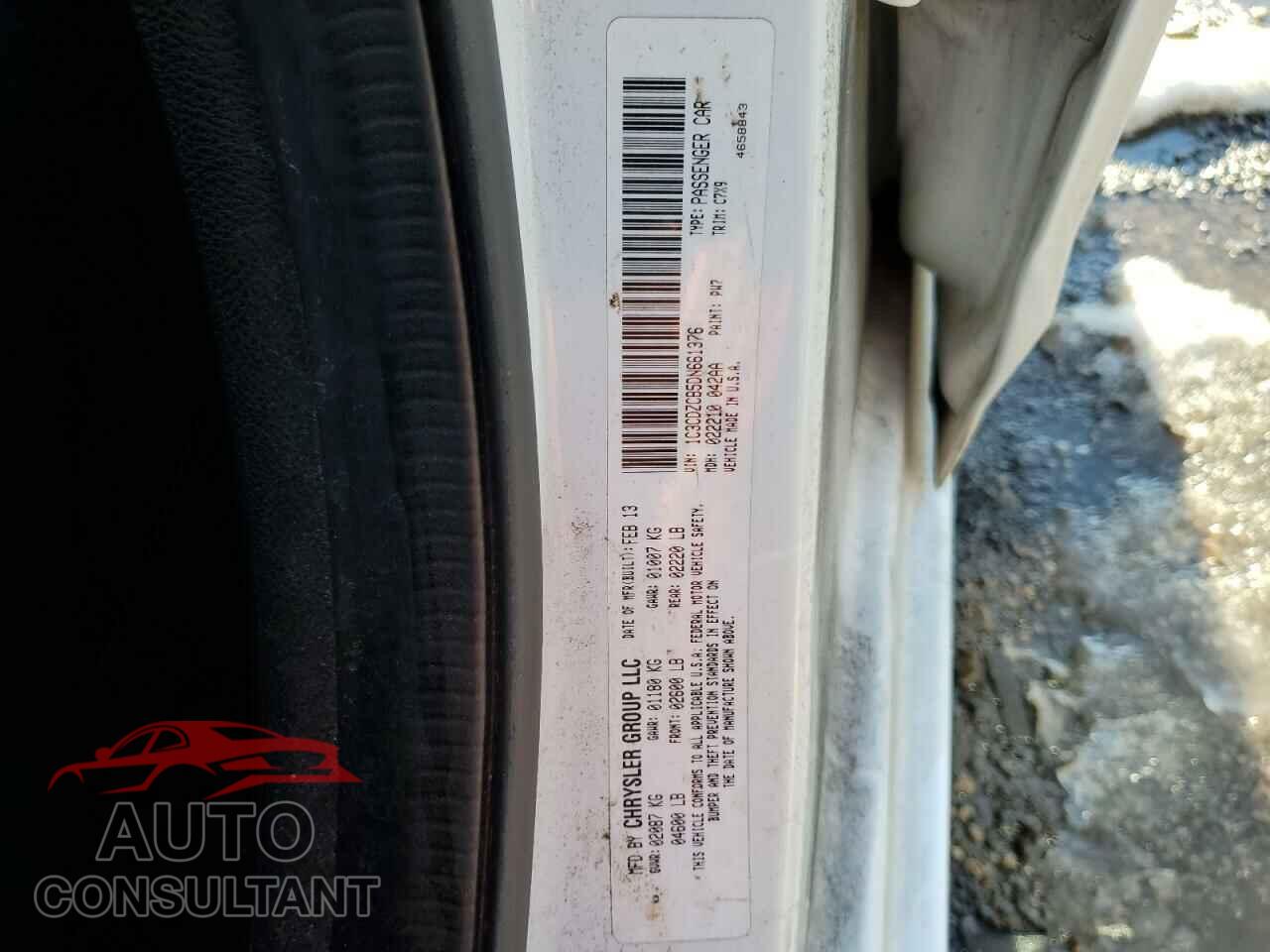 DODGE AVENGER 2013 - 1C3CDZCB5DN661376