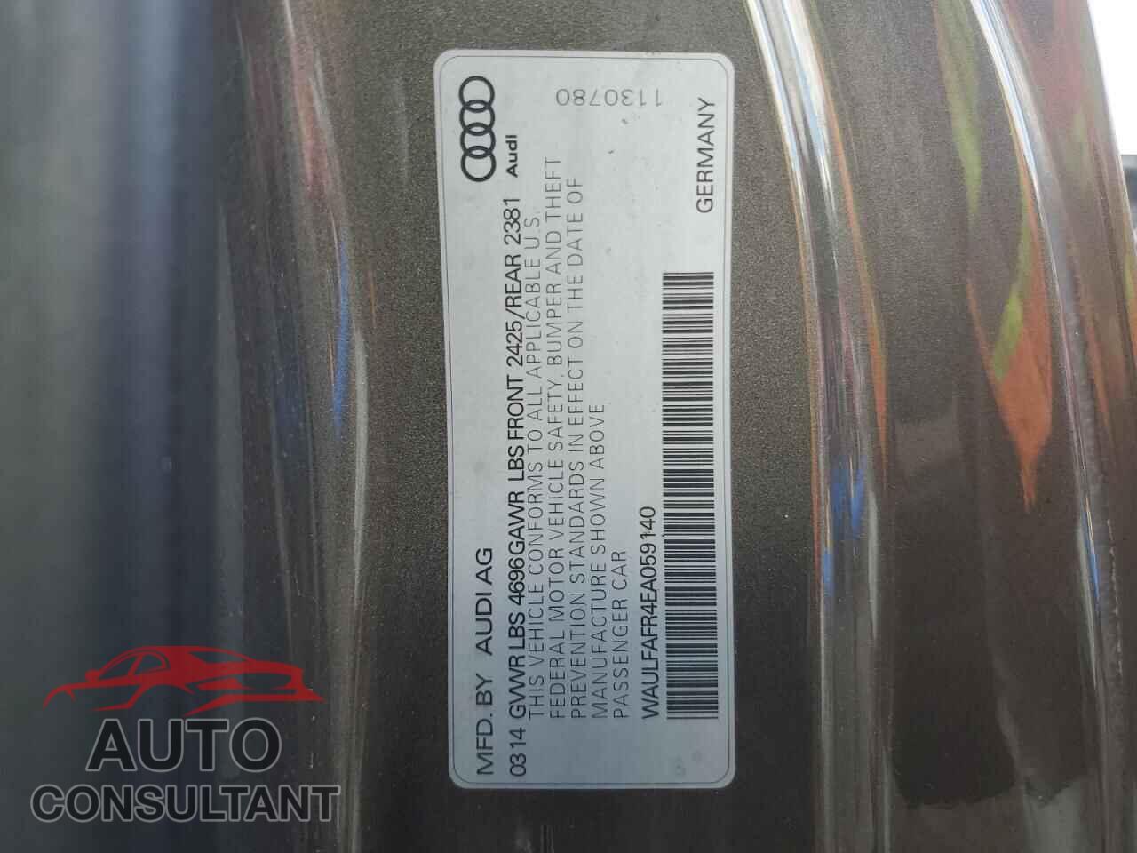 AUDI A5 2014 - WAULFAFR4EA059140