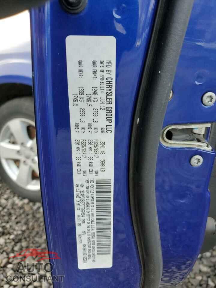 DODGE JOURNEY 2012 - 3C4PDDBG7CT362094