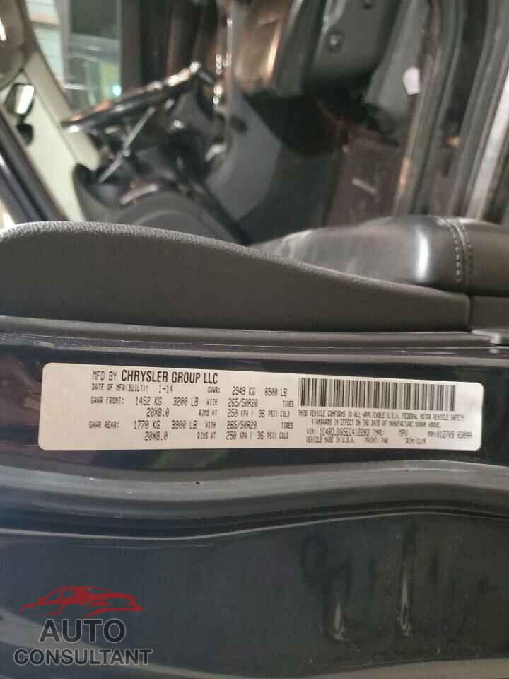DODGE DURANGO 2014 - 1C4RDJDG5EC412283