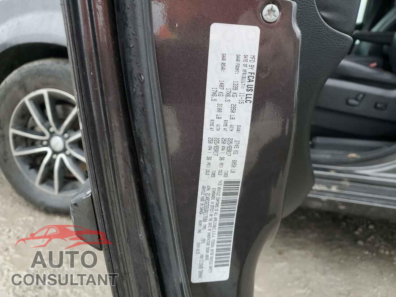 DODGE CARAVAN 2016 - 2C4RDGEG5GR217280