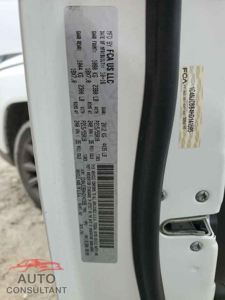 JEEP COMPASS 2017 - 1C4NJCBB4HD141595