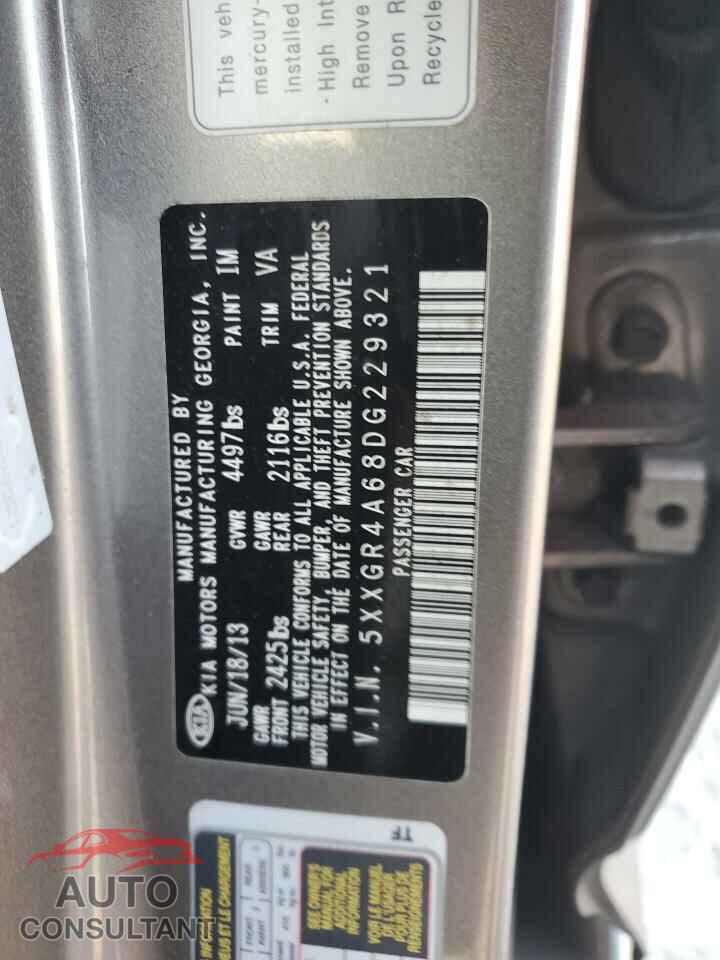 KIA OPTIMA 2013 - 5XXGR4A68DG229321