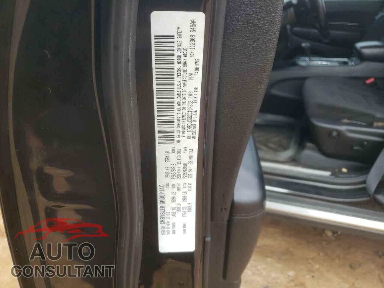 DODGE DURANGO 2012 - 1C4RDJDG6CC197252