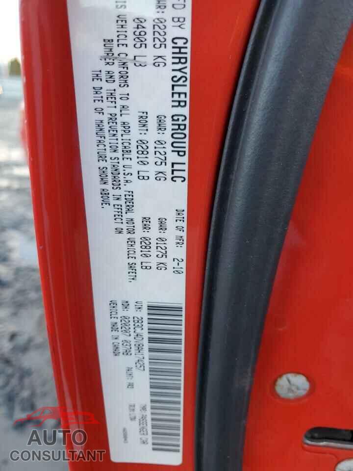 DODGE CHALLENGER 2010 - 2B3CJ4DV8AH174257