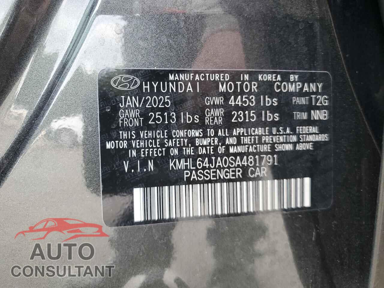 HYUNDAI SONATA 2025 - KMHL64JA0SA481791