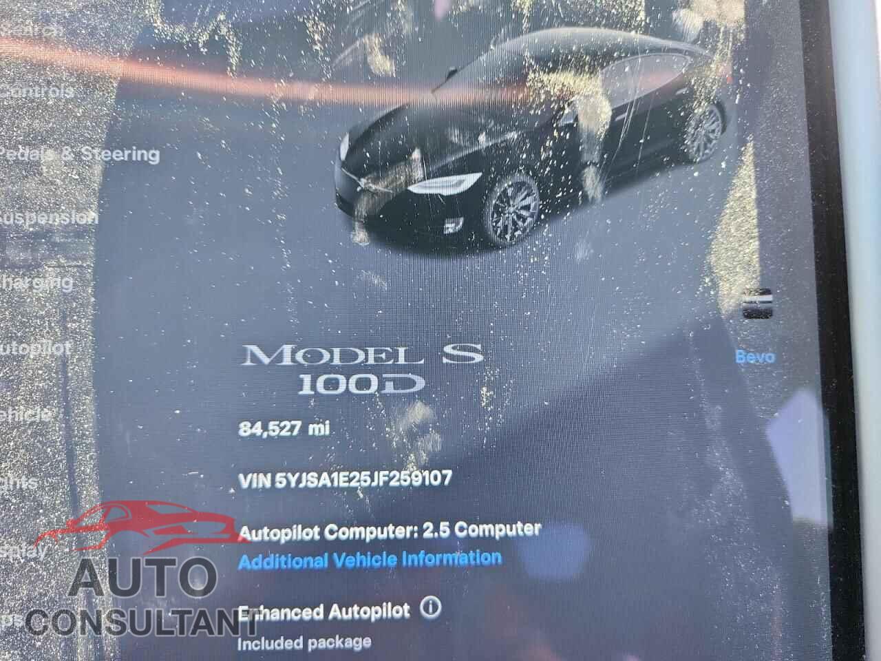 TESLA MODEL S 2018 - 5YJSA1E25JF259107