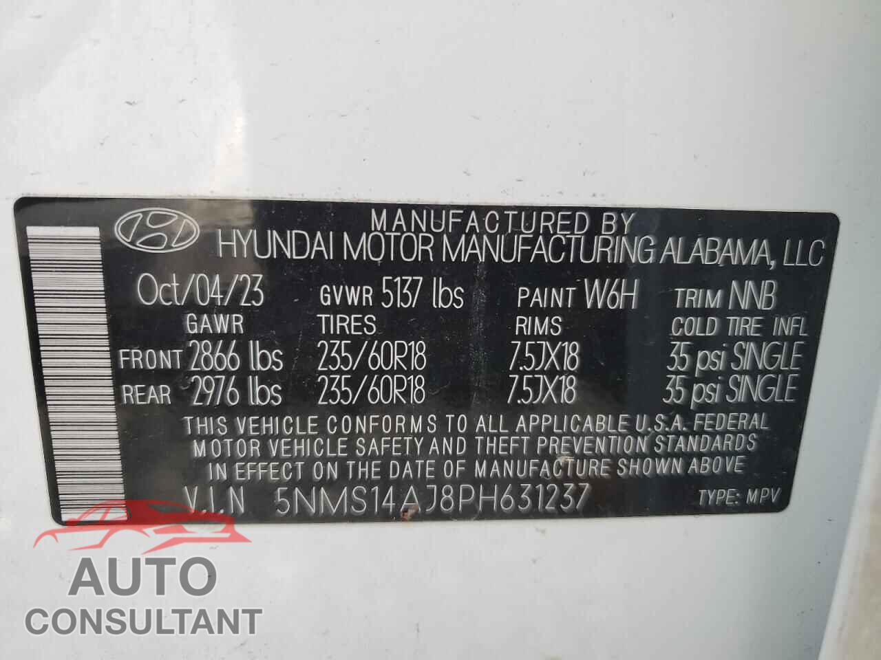 HYUNDAI SANTA FE 2023 - 5NMS14AJ8PH631237