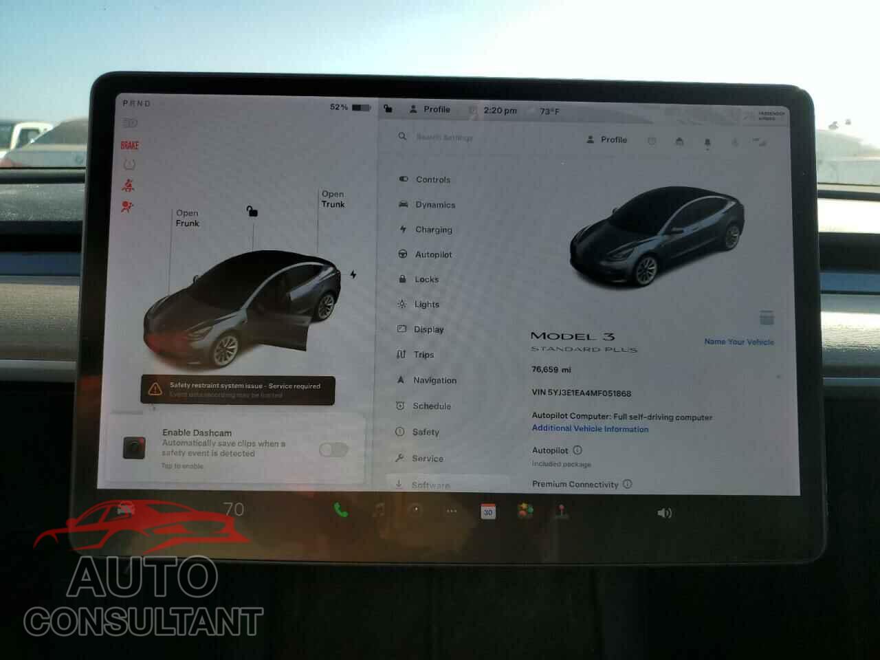 TESLA MODEL 3 2021 - 5YJ3E1EA4MF051868